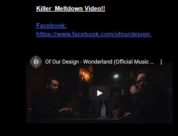 MetGodsMeltdown's tweet image. Our  Featured Video here: OF OUR DESIGN
themetgodsmeltdown.com
#ofourdesign #themetalgodsmeltdown  #sebdigatto