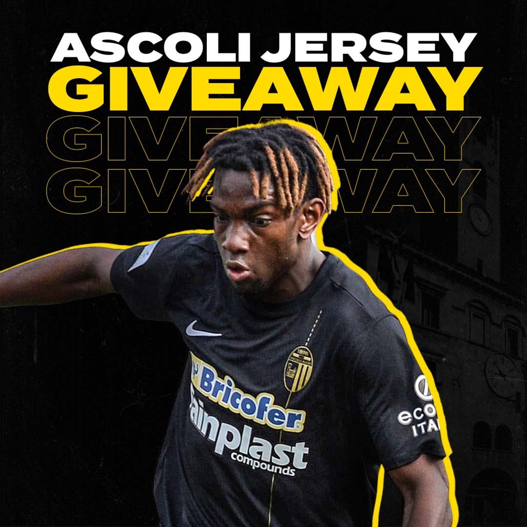 IFTVofficial's tweet photo. JERSEY GIVEAWAY ⚠️

Ascoli face off against Reggina tomorrow. 5 GAMES LEFT in Serie B &amp; their fight for promotion

A personalized jersey is being given away for every point Ascoli get in Serie B this season

TO ENTER:

1. Follow @ascolicalciofc 
2. RT this post
3. Reply your size https://t.co/WWOWR5xbs3