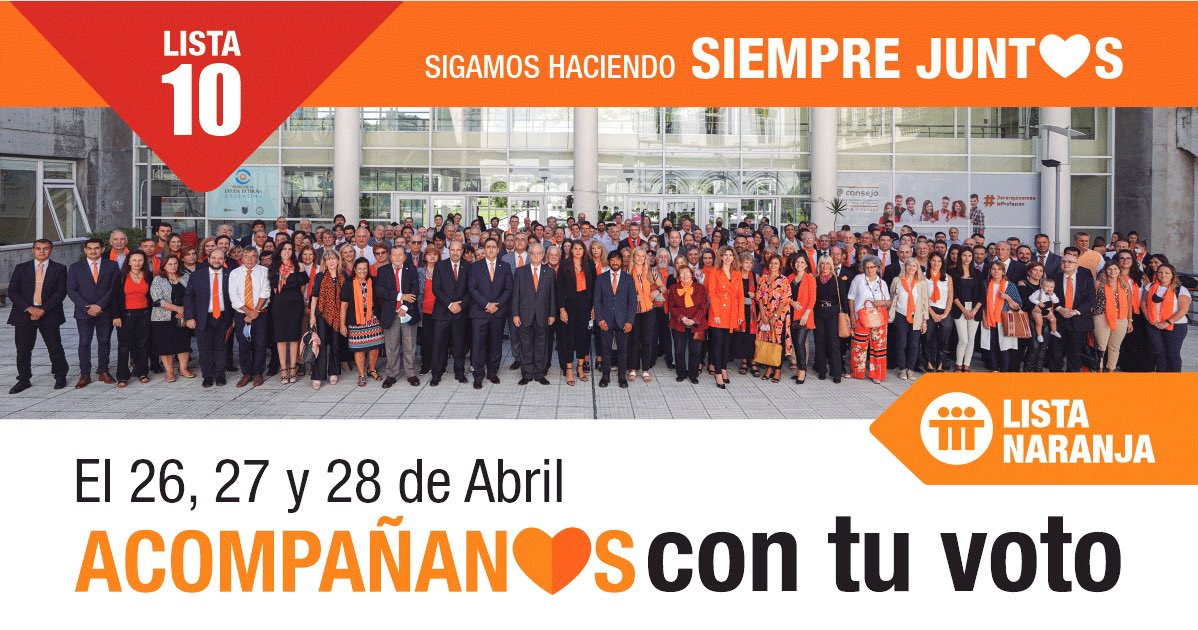 Lista10Naranja's tweet photo. Elecciones Obligatorias de Graduados FCE - UBA.

Martes 26,  miércoles 27 y Jueves 28 de abril de 8 a 21 hs.

Siempre JUNT🧡S

Porque HACEMOS acompañanos con tu voto.

Equipo de Graduados de Lista Naranja 10.

Te Esperamos. https://t.co/Ouu3T6jn04