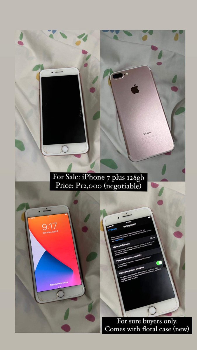 ArmyGam10's tweet photo. helping a friend. Pls dm na lang po if interested. 

wts lfb ph apple
Iphone 7 plus 128gb

price &amp; other deets on pic. Can send more pics also. https://t.co/5ng6bfdjkN