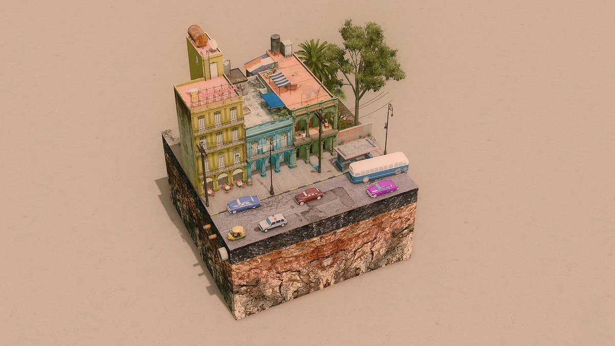 PeterBar11's tweet photo. Following the trend... 🇨🇺🌴✊

#CitiesSkylines #Cities_PDX #diorama https://t.co/W2ChRJzXEK