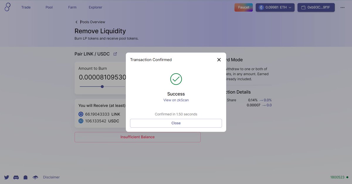 QONICFaLLy's tweet photo. SyncSwap on testnet feels good

@syncswap

discord: https://t.co/oZWYxcHnU9

More info: https://t.co/NseABphOWT

#L222 #zkSync #Layer2 #ZKRollup #testnet #Ethereum 🏷️ https://t.co/as5Kf0xAfM