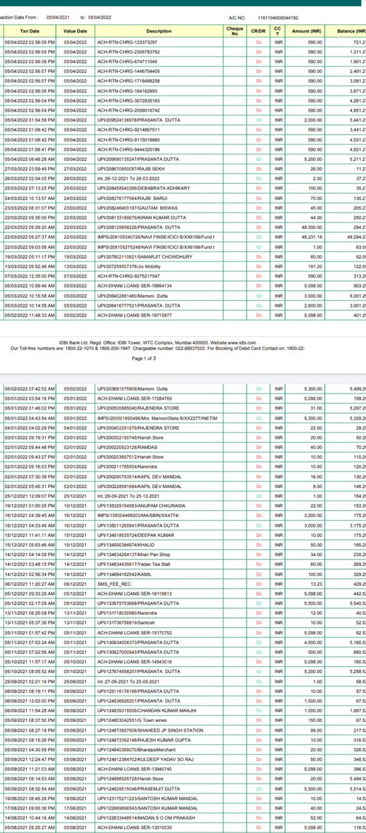 MychemistDutta's tweet photo. @dhanicares @IDBI_Bank @IDBIBankCares @FinMinIndia @RBI @ already paid my EMI 5th April. How they have add late fee.
Dhani finance authorised person please explain me.and I don't received my Wrong ECS return Amount. IDBI Bank also don't have any action on this matter. https://t.co/AHxuS1jMhK
