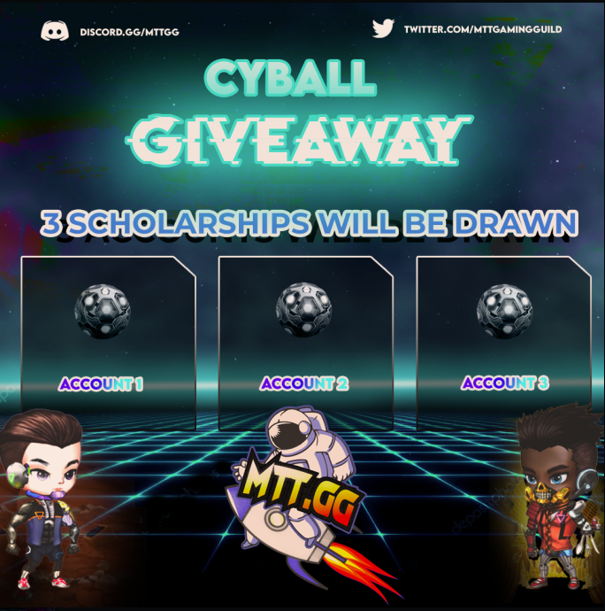 MTTGamingGuild's tweet photo. We are recruiting for #CyballScholarship 🎉
Follow the steps:

🔹Follow @MTTGamingGuild @ImperialCrypto1 @ChuckzCrypto
🔹Retweet &amp; Like this tweet
🔹Mention/Tag at least 3 friends
🔹Join Discord - https://t.co/EIlwzrxtTS
🔹Fill in this form:https://t.co/7NhLZfdSAo

Results in 48H https://t.co/Z2FhVoglcB