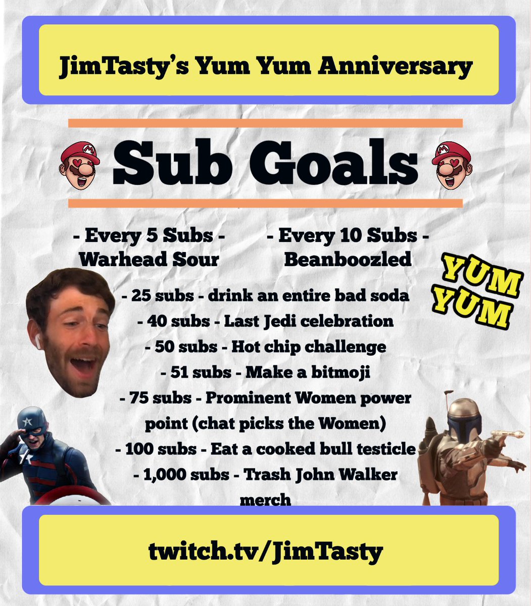 JimTastyTweets's tweet photo. My Affiliate Anniversary Stream is this Tuesday!

Come join me as we begin year 3 over at https://t.co/8y5hYfxszf

 Tuesday, April 12 from 2PM to 2AM Central.

Like and RT to signal boost! https://t.co/3wHjc5htxo