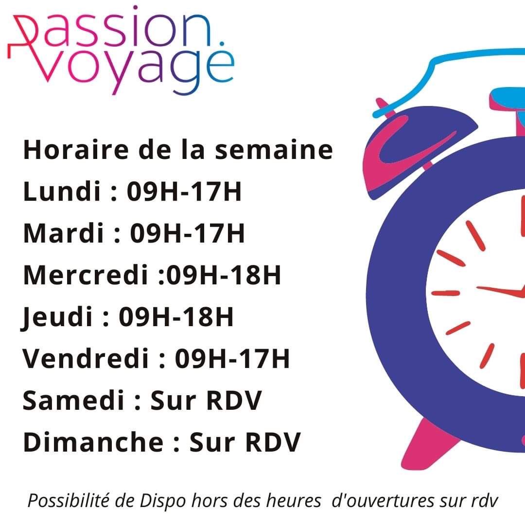 LPassionvoyage's tweet photo. Horaire mis à jour !  #lpv #voyager #voyage #luciepassionvoyage #travel  #travelagency https://t.co/5rwGsR4mHS