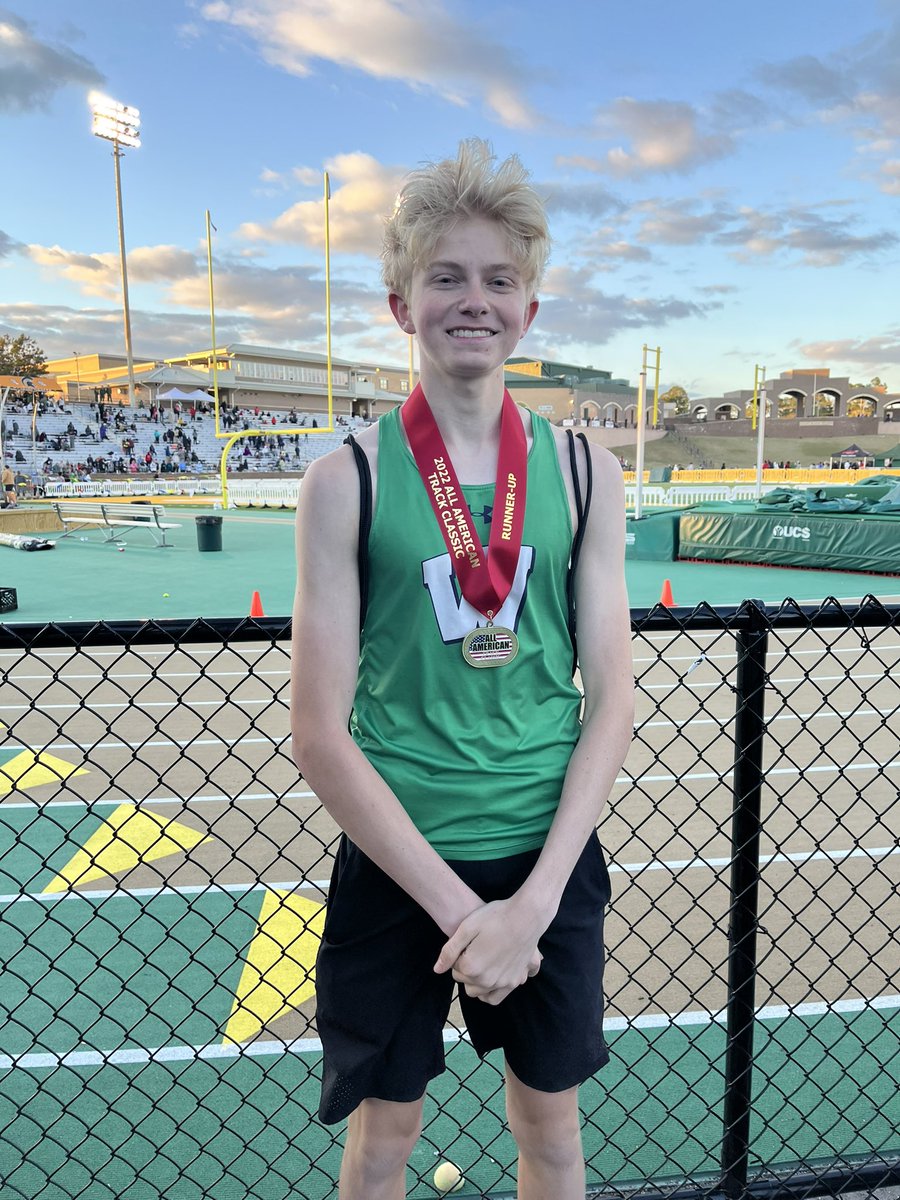 Congrats to Issac Clark for his 2nd place finish and new school record in the 3200 <a href="/UCPSNCAthletics/">UCPS NC Athletics</a> <a href="/AATrackClassic/">All American Track Classic</a> <a href="/WeddingtonHSNC/">Weddington High School</a>