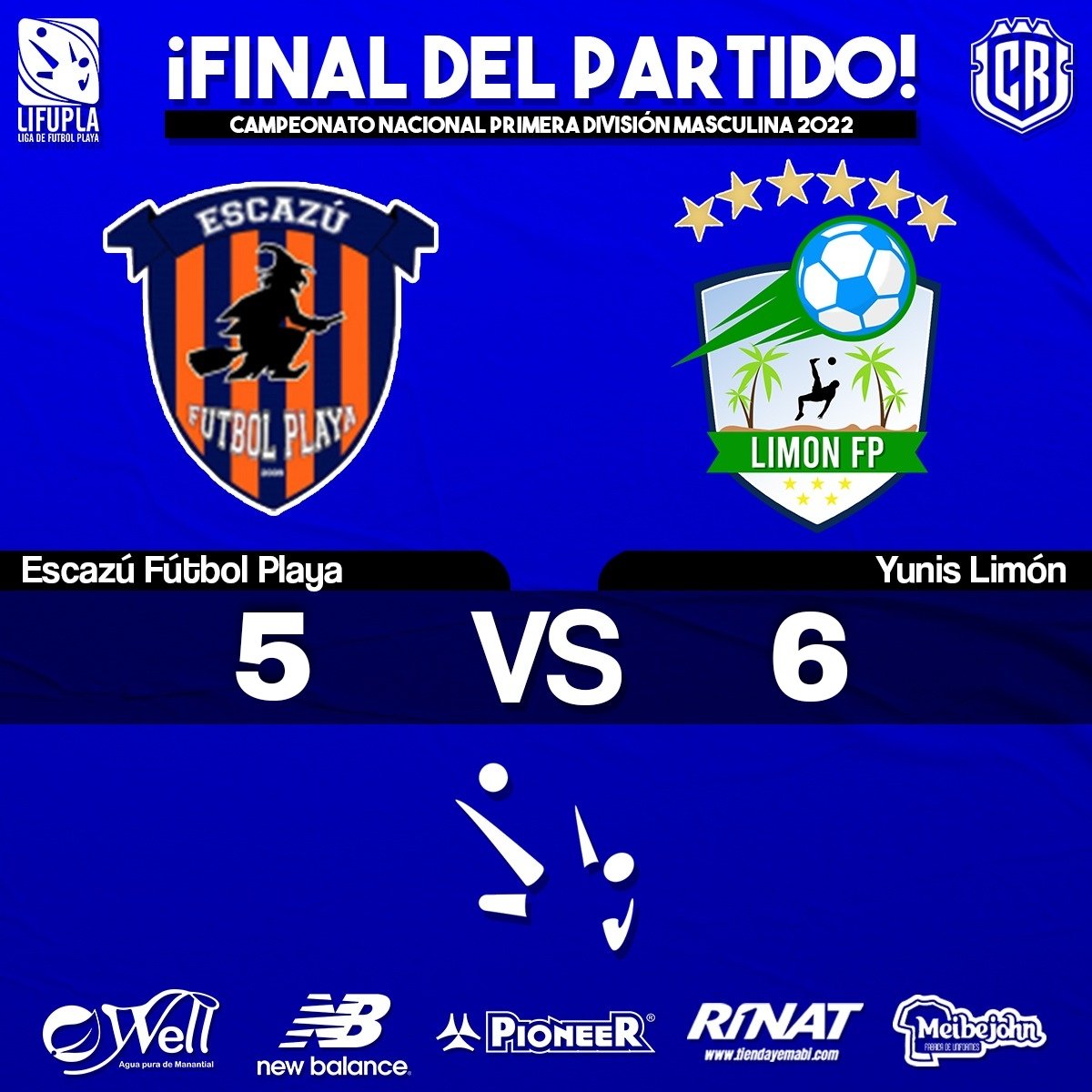 ¡FINAL DEL PARTIDO! 🔥🔥🔥 

Escazú FP 5-6 Yunis Limón

#PrensaLifupla #LigadeFutbolPlaya