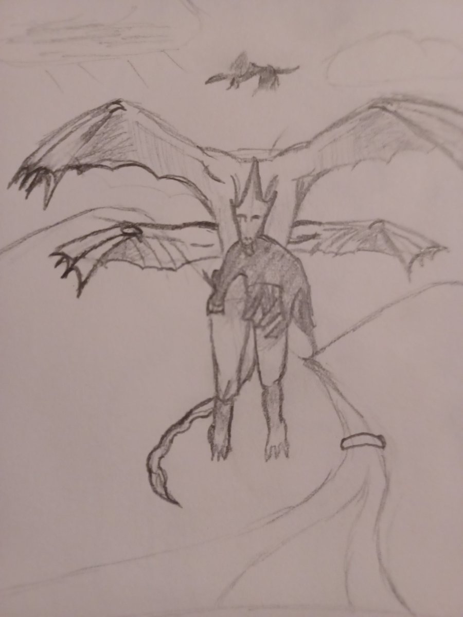 Juli_M_Clover's tweet photo. An old sketch/drawing from when I worked night shift a few years ago ☺️
I made it during my lunch 😅
#dragons #art https://t.co/ldF4RNKmrw