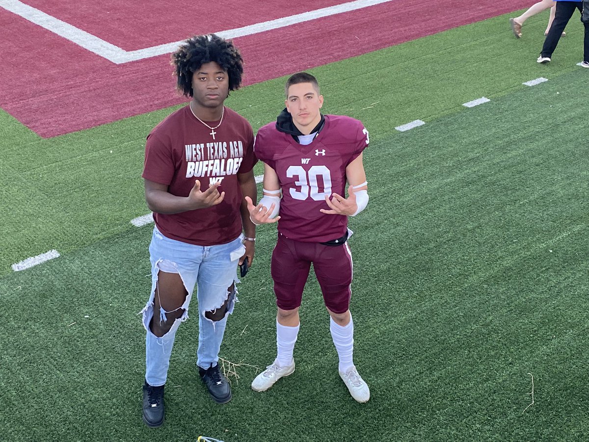 Got to see my boy play today at the West Texas A&amp;M spring game can’t wait till it’s my turn suit up for the buffaloes this fall 💪🏾💪🏾💪🏾💯💯💯RollDamnBuffs