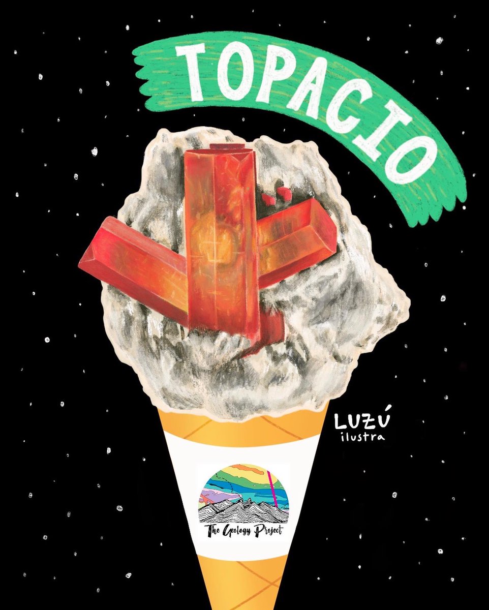geologyproject's tweet photo. Last week it was all about Topaz!! Stay tuned # this week for a different kind of scoop 🍨🍦. Check out our instagram/facebook page for more details on the mineral Topaz. #ScoopofMineral #GeologicDelight #TheGeologyProject #Geology #Minerals #topaz #MohsScale #SciArt #GeologyArt https://t.co/icGd6dd5lv