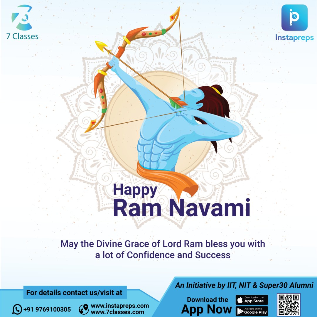 instaprepsai's tweet image. May this holy occasion of Ram Navami bring a lot of Confidence, harmony, and calmness to your life. 
Team InstaPreps wishes you all Happy Ram Navami!
#anupraj #instapreps #7classes