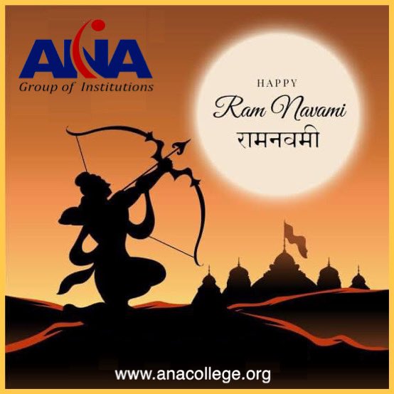 AnaInstitutions's tweet photo. On this auspicious day of #RamNavami, may Almighty shower His choicest blessing on each one of us. May all our wishes and aspirations come true and bring a lot of goodness, morality and peace in our life ahead. 
@AnaInstitutions wishes Happy Ram Navami..!! 🕉
.
.
.
#RamNavami https://t.co/1RpLnTg67N
