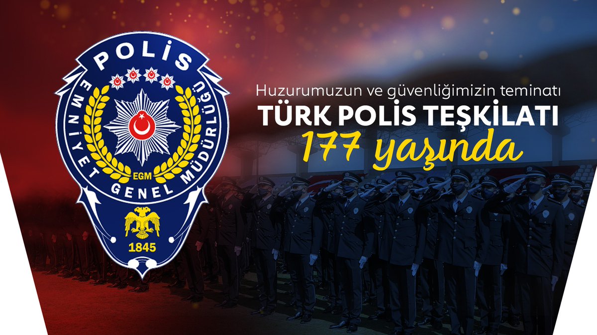 tarimkredi's tweet photo. Huzurumuzun ve güvenliğimizin teminatı Polis Teşkilatı’mızın 177. kuruluş yıl dönümünü kutluyor, kahraman şehitlerimizi ve gazilerimizi rahmet ve minnetle anıyoruz.
#TurkPolisTeskilatı177Yasında https://t.co/Z1Xxt9amau
