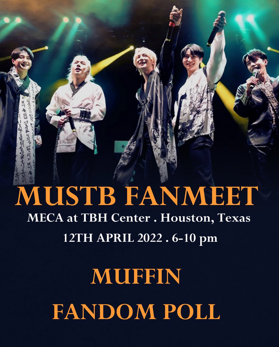evepink_twt's tweet photo. Calling ALL Muffins!

We have a special game planned for MustB during the Houston Fan Meet, but we need your help. Please fill out our Muffin Poll via the link: https://t.co/qact0I6OhW
Poll answers will be revealed live at the Houston Fan Meeting! https://t.co/XtHPwnhN2l