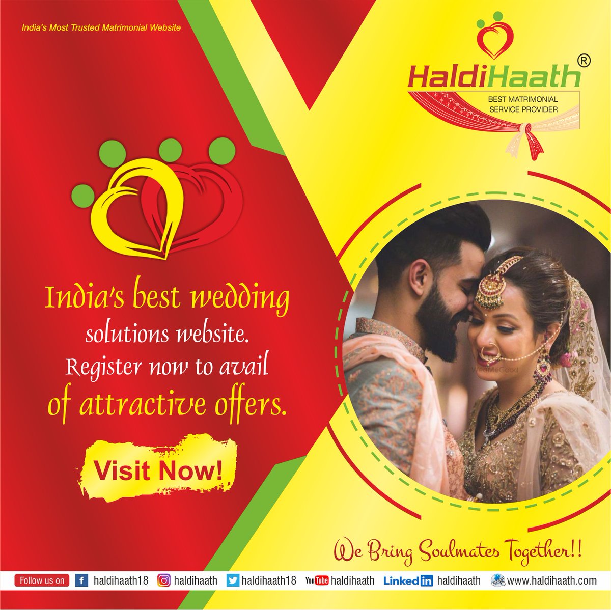 HaldiHaath18's tweet photo. Start your matrimony search today!!
#haldihaath #haldihaath2022 #haldi #jeewanshaadi #bridegroom #marriageprofile #wedding #profiles #bestwedding #weddingsolutions #ragisternow #attractiveoffer #visithaldihaath #visitnow #soulmate #together #marriagebuero https://t.co/FrXuPuKi73