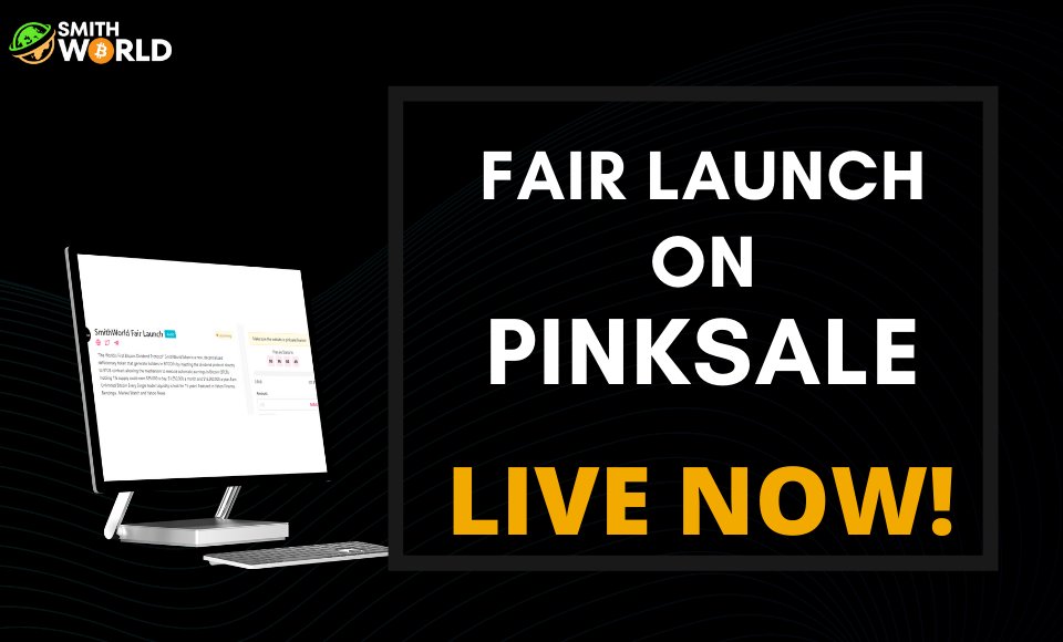 SmithWorldToken's tweet photo. 📢Attention, Smith Armies! 

The wait is over! We're now live on PinkSale! 
Load your bags NOW  with SmithWorld Tokens and ride with us to the moon 🤗🚀🚀

Presale Link: https://t.co/cNFnadZ411

#SmithWorldToken #SmithArmies #Bitcoin #BNB #BSC #BinanceSmartChain #Investment #DeFi https://t.co/Zum90PsXI9