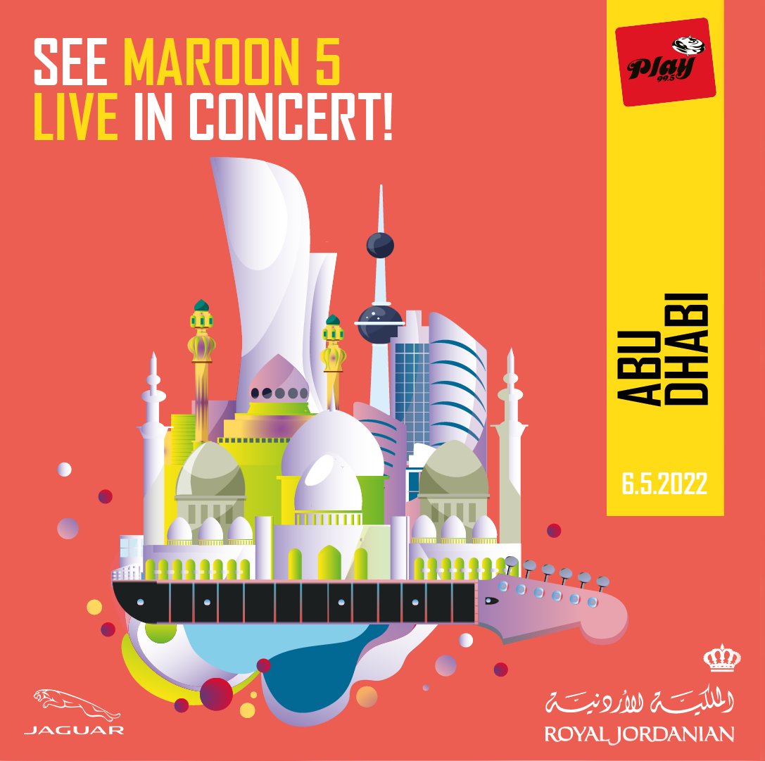 See <a href="/maroon5/">Maroon 5</a> live in Abu Dhabi!

#Listen to the Big Breakfast Show, the Driveback Show and the Late-ish show all through the Holy Month for our great '5 Seconds of Maroon 5' competition!

Who will you take with you? 👀

#winwithplay #maroon5concert #abudhabi #play995