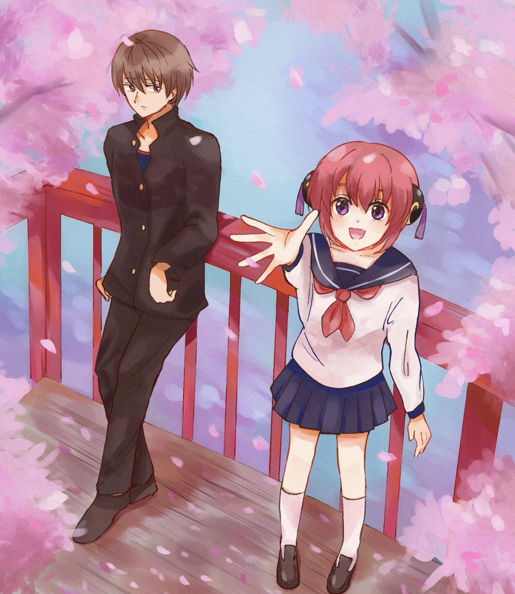 KakuraSougo's tweet image. 銀魂 沖神 お花見
#gintama