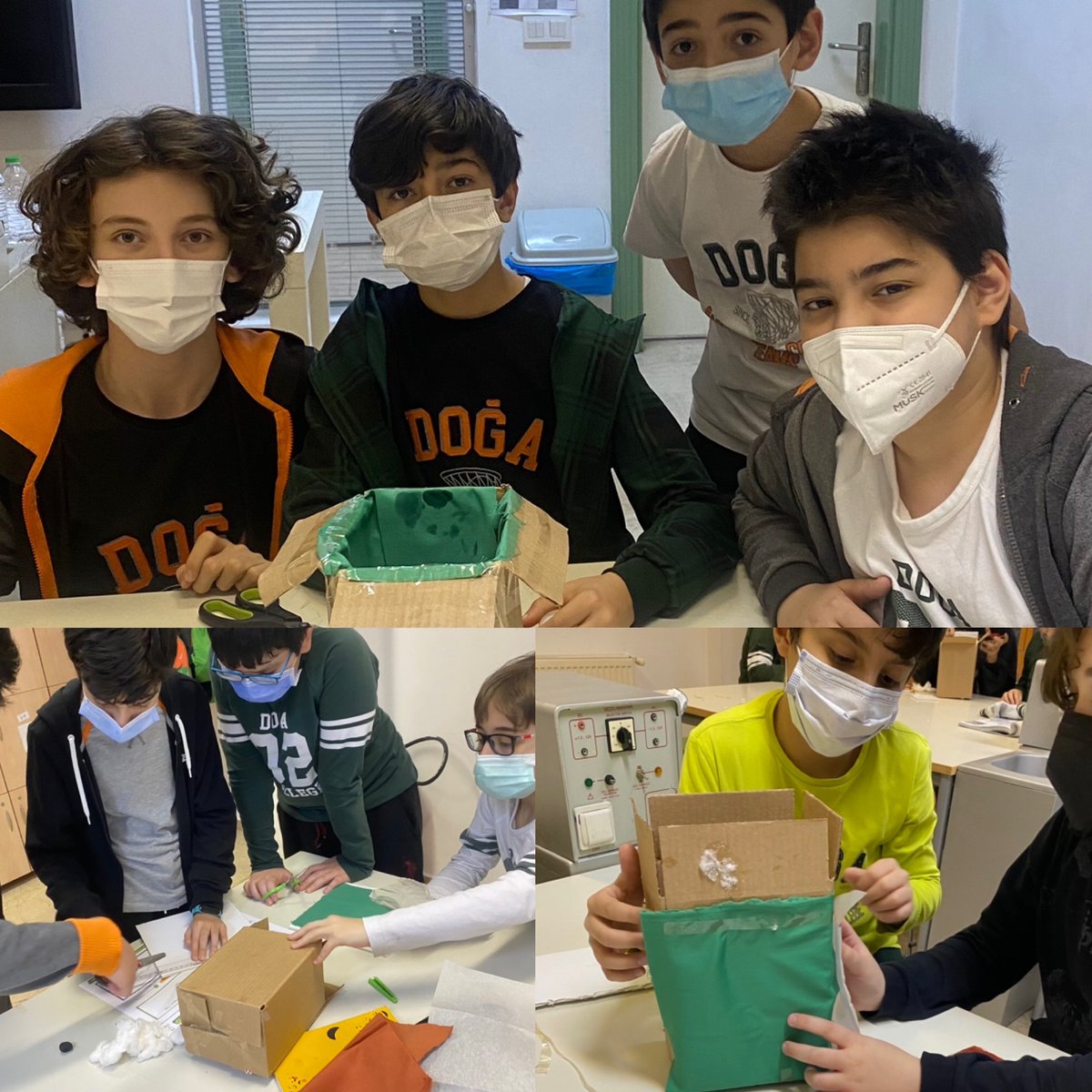 6. Sınıf öğrencilerimizle “ses yalıtımı” konusunu Bilimin Doğası dersinde  ses yalıtımlı bir kutu tasarlayıp öğrendiğimiz bilgileri deneyerek- yaşayıp, gözlemleyerek pekiştirdik. 🔕✂️📐🏡 <a href="/kursatkayalak/">Kürşat Sadık KAYALAK</a> @ArifeKaraman6 <a href="/DogaUskudar/">DOĞA KOLEJİ ÜSKÜDAR KAMPÜSÜ</a> <a href="/mftufekci/">Mehmet Fatih Tüfekçi</a>