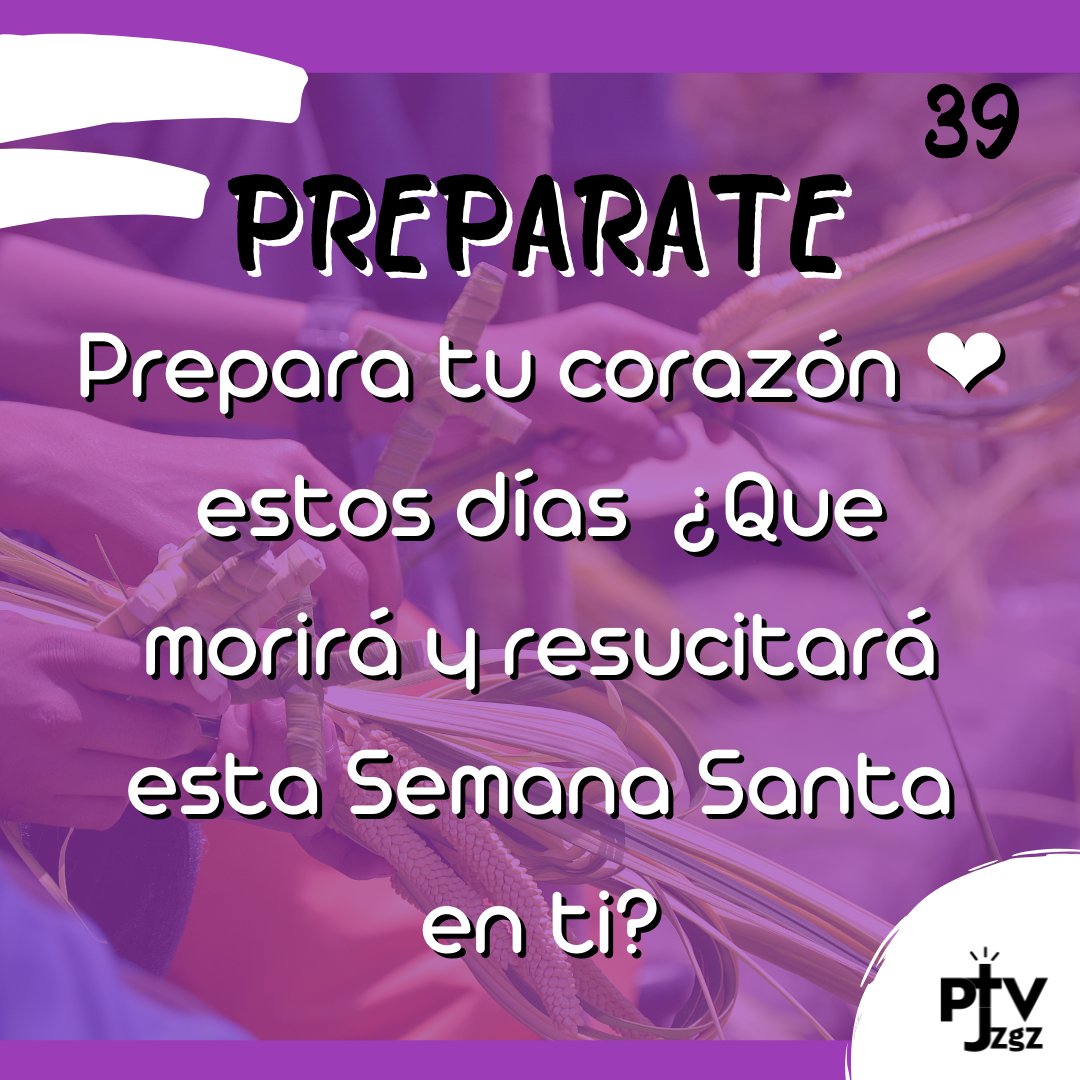 Hoy es Domingo de Ramos...

Así que toca PREPARARSE
¿ Estas preparado para vivir la Pasión, Muerte y Resurrección de Jesús desde la Fe?

ADELANTE