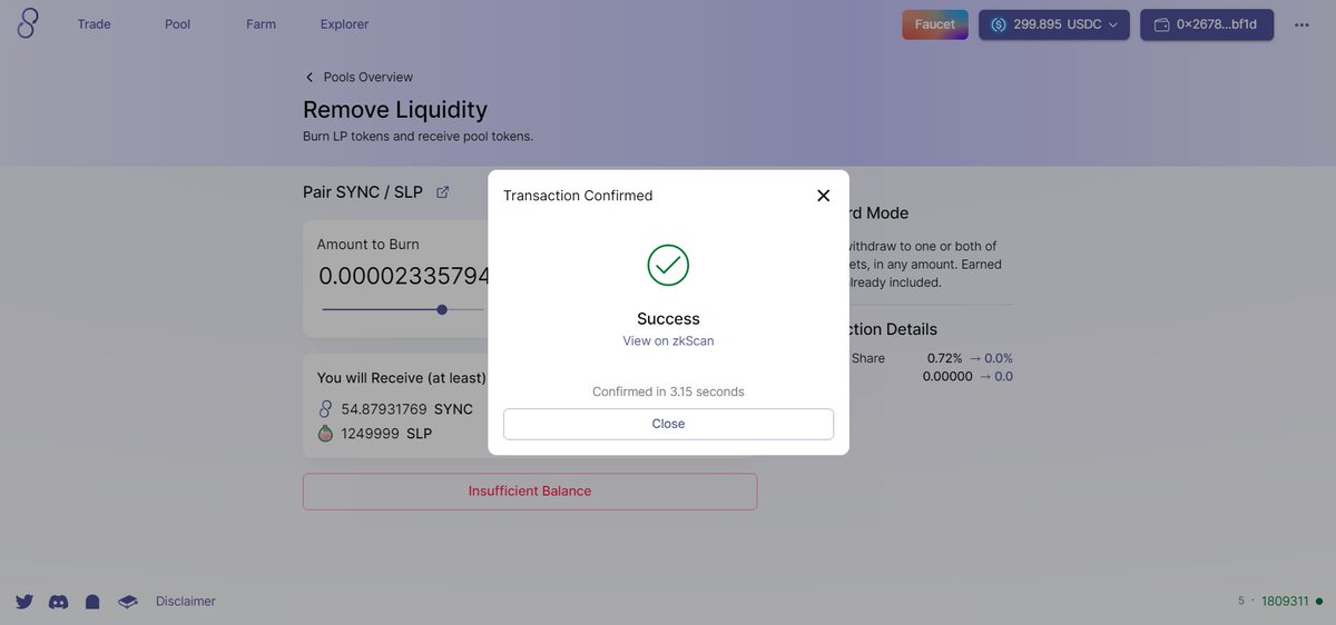 taehoho0808's tweet photo. @syncswap

Nice to use testnet. Really good experience.

https://t.co/8MteQ4DiJn

https://t.co/5NUtk5bZQb

#L222 #zkSync #Layer2 #ZKRollup #testnet #Ethereum #DeFi #DEX https://t.co/1sQJWeZ4lv