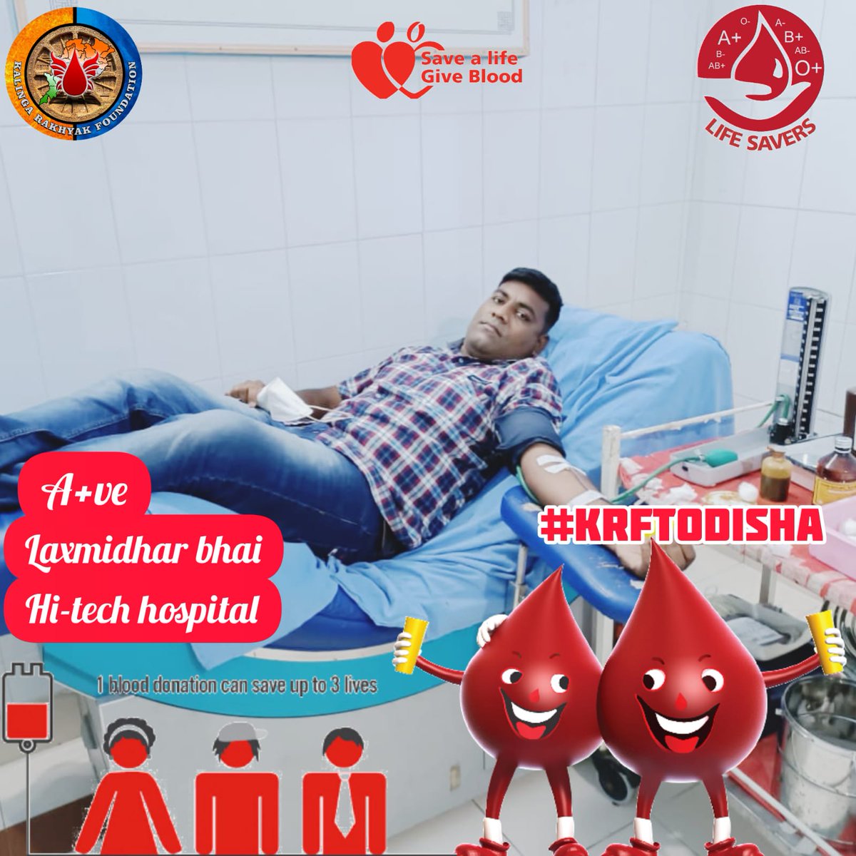 krftodisha's tweet photo. Today our @krftodisha Team #odiapua #Laxmidhara Bhai🙏🏿 donating (A+) #Blood At #Hi_tech #hospital #Bhubaneswar
Tear's of Mother🤱 can't save her child but Your 🅱️lood Can💧
God bless you 🙏🏾& Proud of you Bhai❤️💐
#donateblood
#savelife
#spreadsmile
@cpbbsrctc
@GovernorOdisha https://t.co/Kq6xzJHstQ