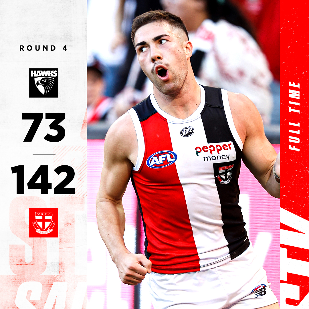 A big win at the 'G.

#AFLHawksSaints #TogetherWeRise