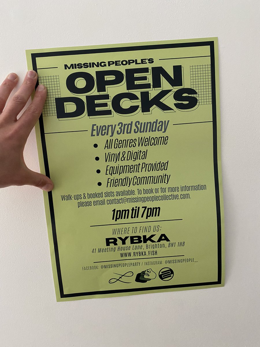 Hi friends! It’s been a while since we’ve jumped on here. To be honest, we much prefer meeting in person. With that in mind the next Open Decks is Sun 17th Apr, why not come hang? 🪩