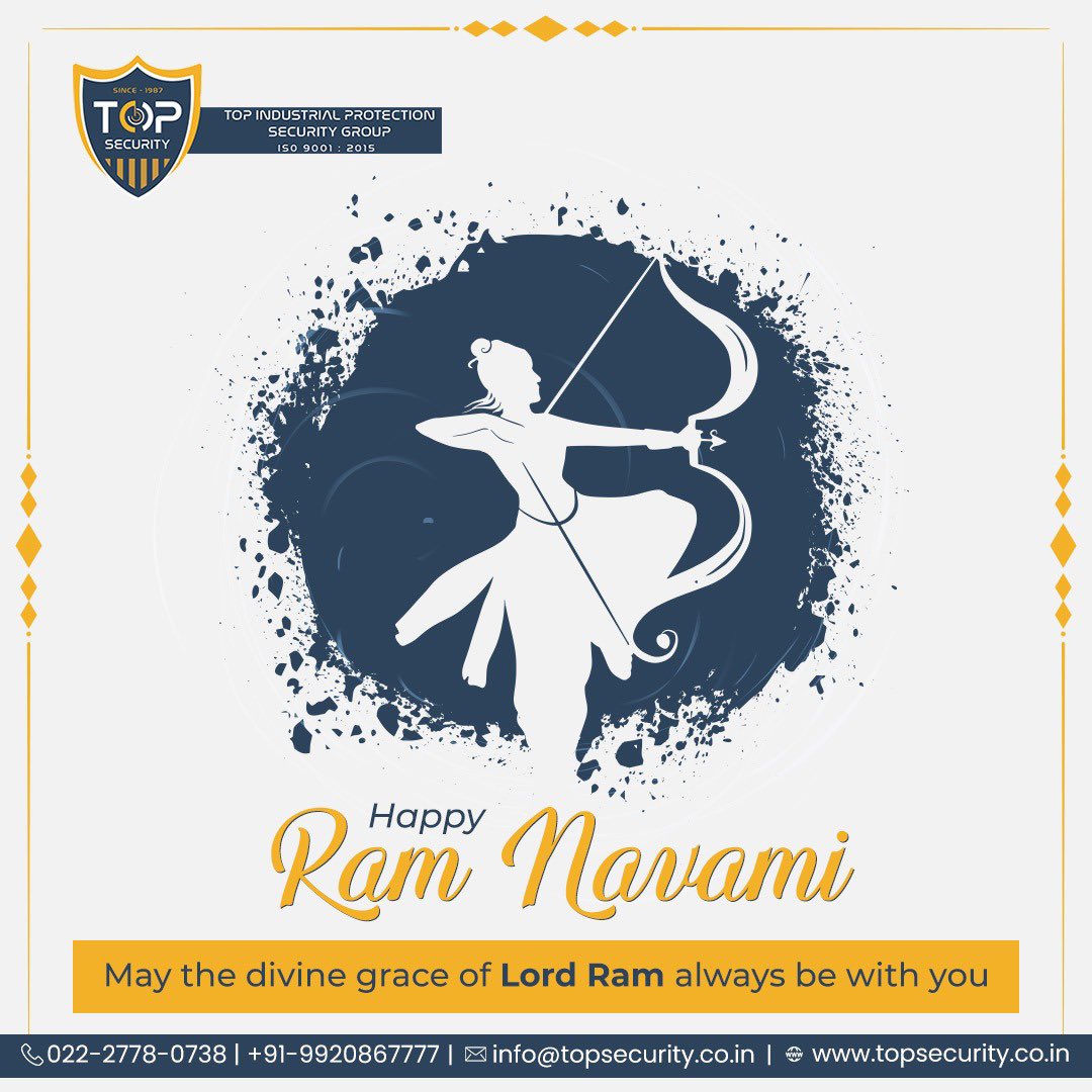 Topforcegroup's tweet image. May this auspicious day of Ram Navami bring you an abundance of happiness, peace, and harmony. 
Happy Ram Navami from the entire team of Top Force.
topsecurity.co.in

#TopIPS #SecurityAgency #SecurityServiceProvider #TopSecurityAgency #HappyRamNavami #RamNavami #Happiness