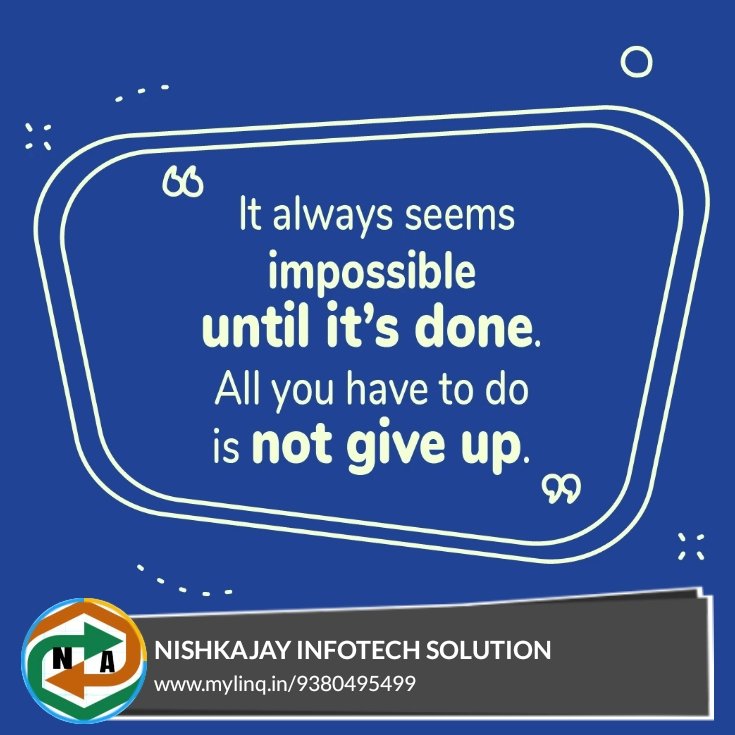 nishkajay's tweet photo. Here is an interesting thought for you. We hope you have a nice day.

~ NISHKAJAY INFOTECH SOLUTION
https://t.co/OlVGMzdBPx

#OfficialLinq https://t.co/Os37hmJfwl