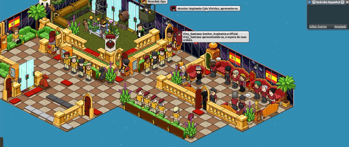 Exército Espanhol - Habbo (@exesphb) on Twitter photo Estamos há 10 anos proporcionando significado na vida dos mais de 55 mil alistados dentro do Habbo Hotel.
Somos a instituição mais antiga do <a href="/HabboPTBR/">Habbo PT/BR</a>
Orgulho, humildade, ética, seriedade e compromisso definem isso! Estamos há 10 anos proporcionando significado na vida dos mais de 55 mil alistados dentro do Habbo Hotel.
Somos a instituição mais antiga do <a href="/HabboPTBR/">Habbo PT/BR</a>
Orgulho, humildade, ética, seriedade e compromisso definem isso!