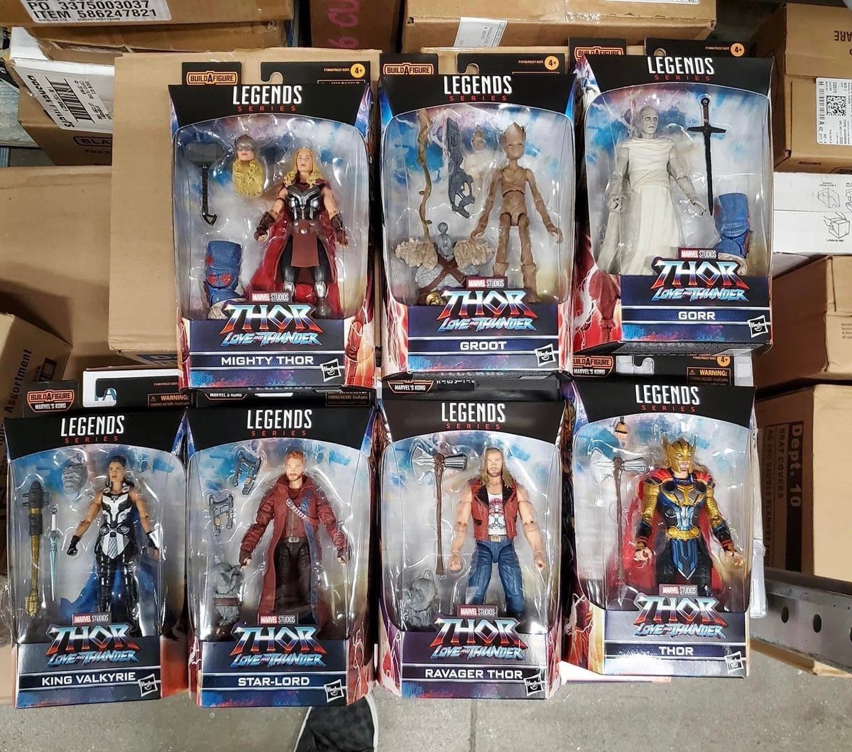 PCLeftovers's tweet photo. Marvel Legends #ThorLoveandThunder wave leak https://t.co/cxrHfmbgJM