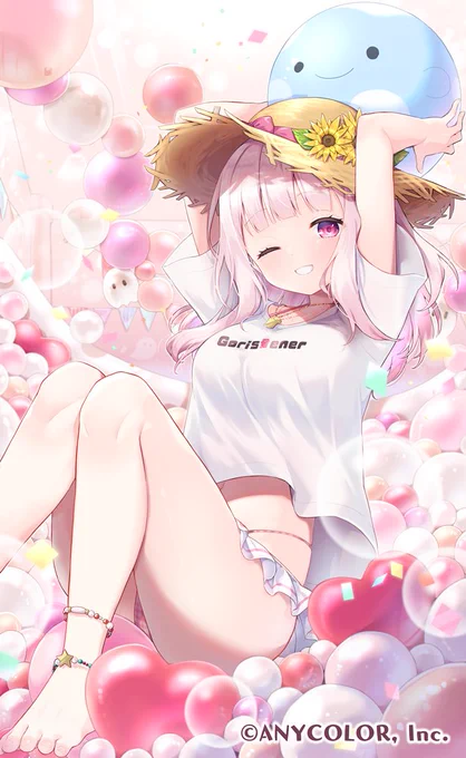 にじさんじ所属の椎名唯華さん【@yuika_siina】のお誕生日イラストを描かせていただきました👻💗春でも水着だ!!よろしくお願いいたします🙇‍♂️✨ 