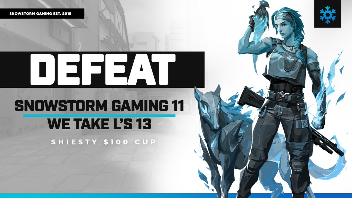 FRZUnit's tweet image. We take the defeat &amp;amp; place 2nd in the $100 Shiesty Valorant Cup

11 - 13 

We are proud of our valorant roster tonight as they played their best. GG 

#StormBuilt❄️⚡️
