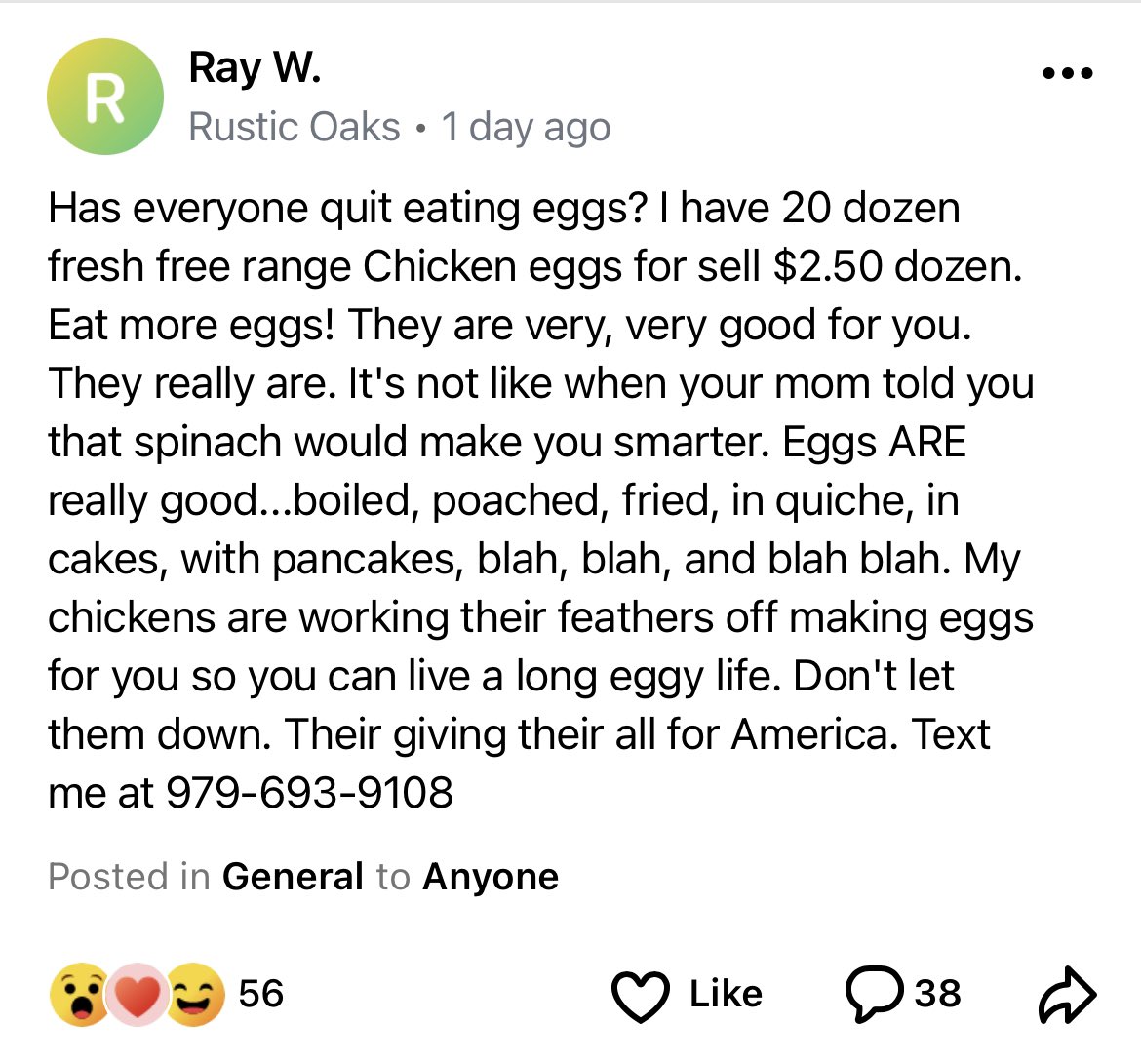 JakeSoderdahl's tweet photo. This entire post on NextDoor is incredible but “they’re giving their all for America” is what really sold it for me https://t.co/TInbHj9feg