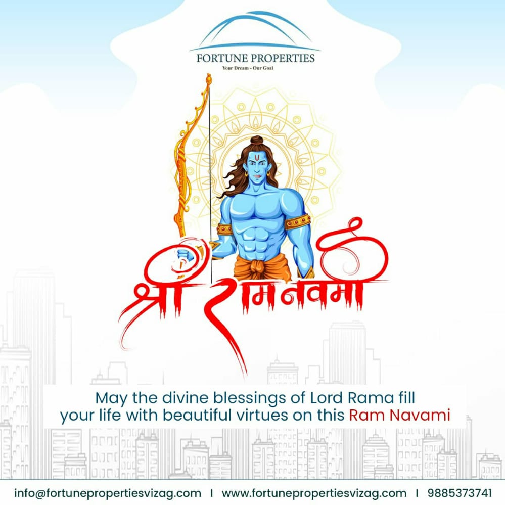 FortuneProp's tweet photo. Fortune Properties wishes you a Happy Sri Rama Navami
.��
.
.⠀
contact us now 👇👇
⠀
📞 9912728922
💌 info@fortunepropertiesvizag.com
🌐 https://t.co/KS3tpbuvn3

#happysriramanavami #happyramanavami #fortuneproperties #bestproperty #fortunepropertiesvizag #securehomes https://t.co/KXrgXdcLbI