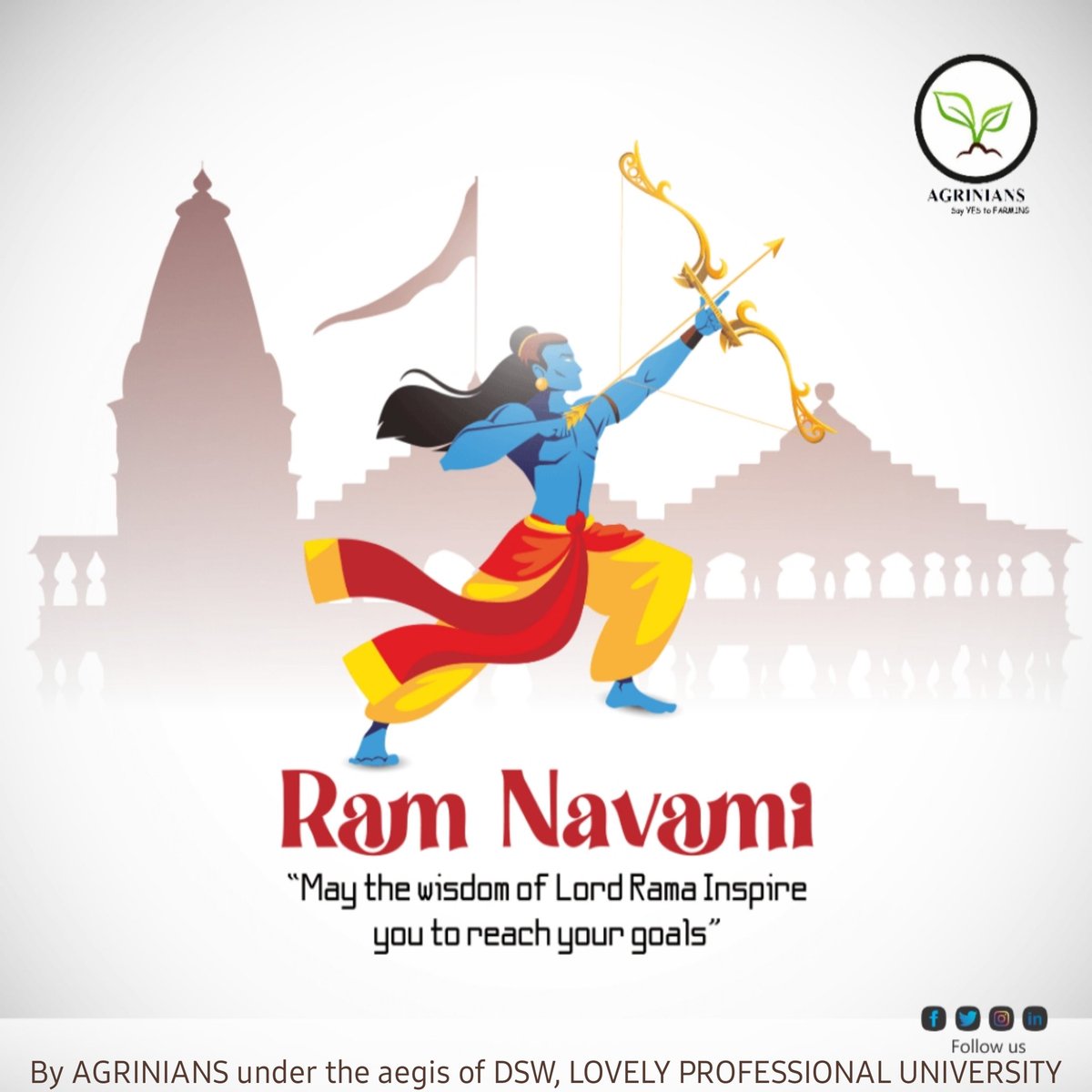 agrinianslpu's tweet photo. Happy 'Sri Rama Navami' to all
#sriramanavami #ramnavami 
#lpuuniversity #agrinians #sayyestofarming https://t.co/ypWd5IroBj
