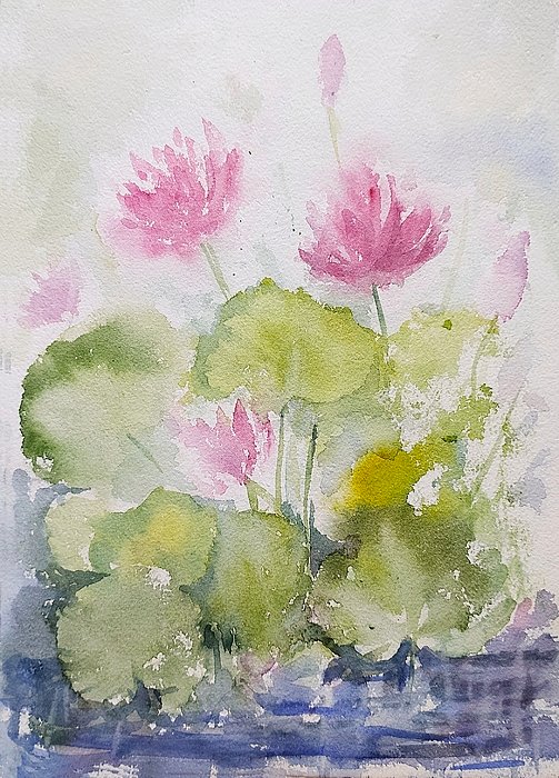 Arty_shen's tweet photo. New artwork for sale! - "Misty waterlilies 2" - https://t.co/32FC41f4m9 @shoppixels https://t.co/uOFfxwuRAi