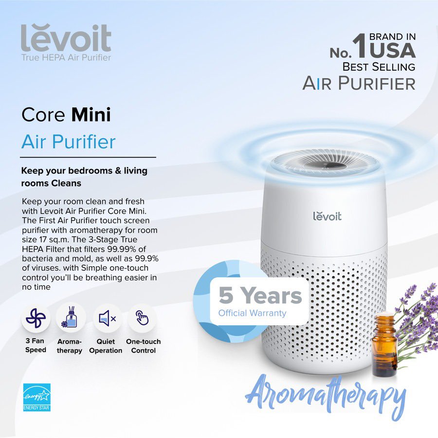 Levoit - No 1 Brand in USA, Best Selling Air Purifier

Introducing the Levoit’s Core Mini Air Purifier, it may be small in size, but it comes with big features. 
#levoithumidifier #levoit #levoitairpurifier