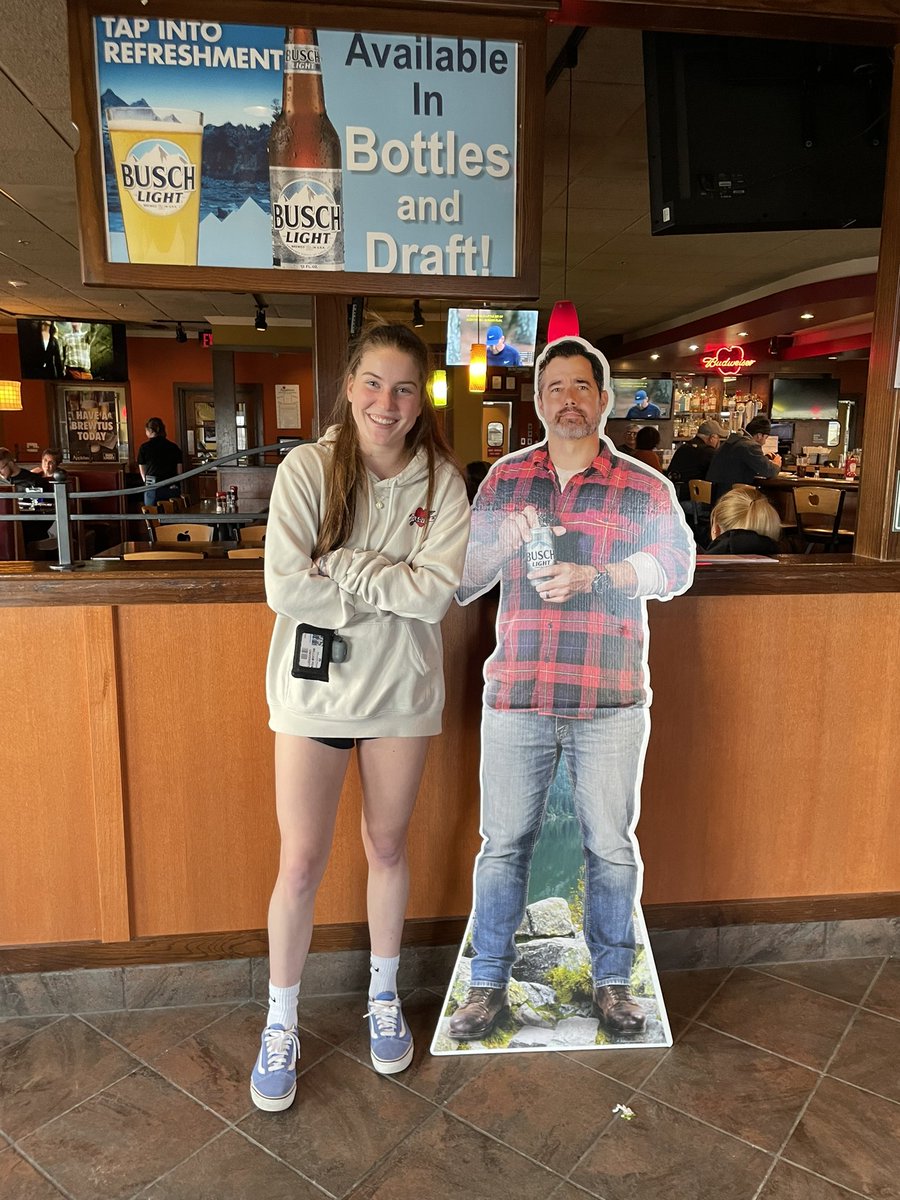 RayleeHalbr00ks's tweet photo. @geralddowney my roommates and I stole a cardboard cutout of you from Applebees ❤️ https://t.co/Puf6XqmPzf