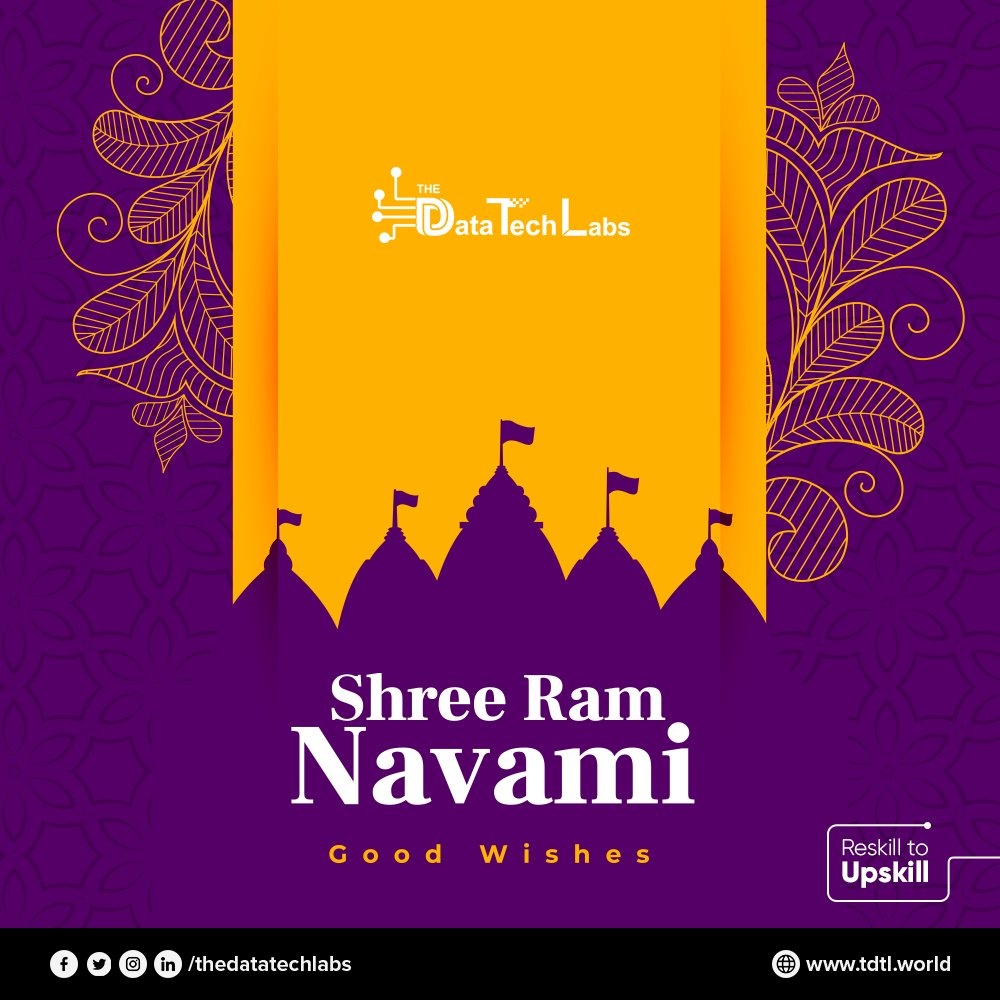 thedatatechlabs's tweet image. May Lord Rama’s heavenly favour always be with you. We wish you and your loved ones a very Happy Ram Navami.
#thedatatechlab #reskilltoupskill #RamNavami #RamNavmiSpecial #ramnavmi
