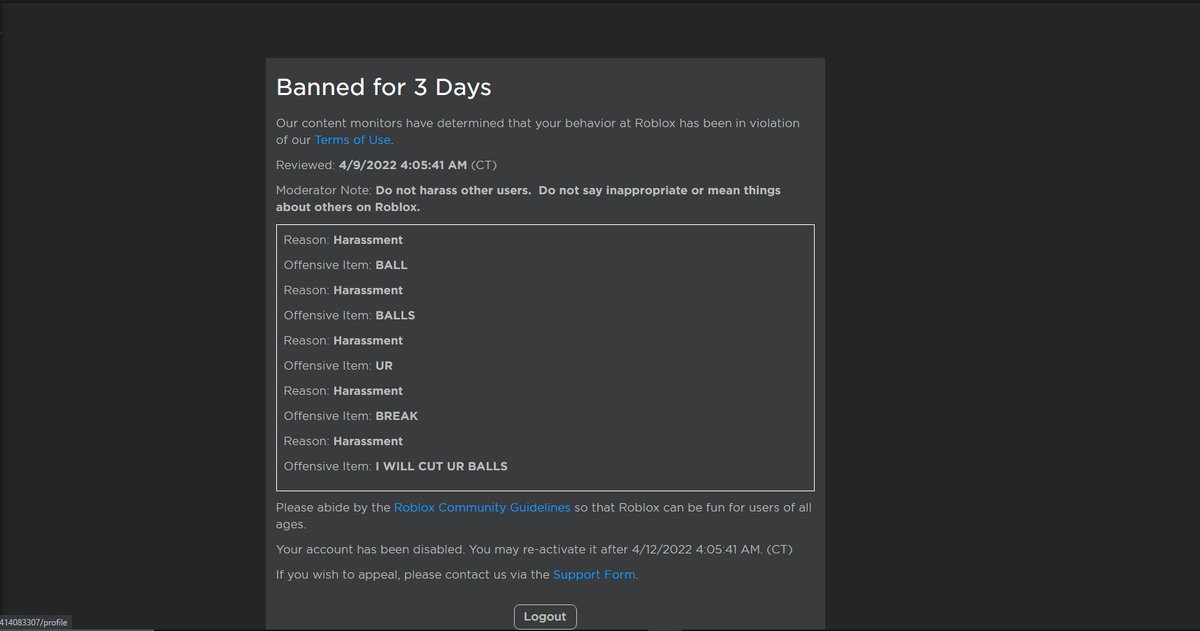 Darsh24268997's tweet photo. @AceTheGamer11 @RobloxIslands why am i always banned when these things happen https://t.co/rKrz92YD28