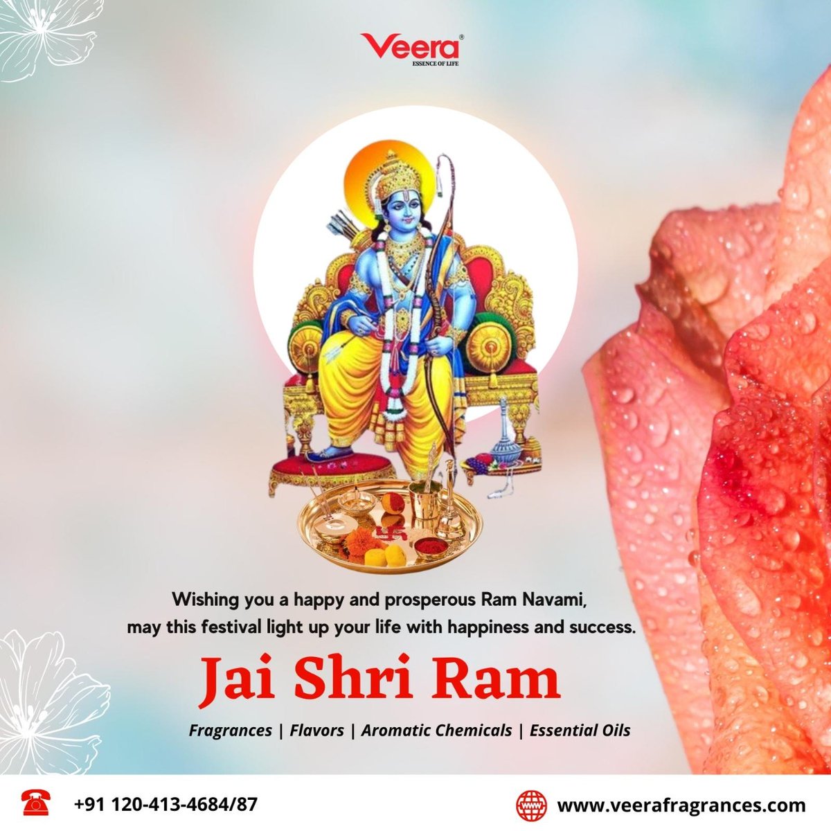 FragrancesVeera's tweet photo. Start your day with the name of Lord Rama. Say “Shri Ram Jai Ram, Jai Jai Ram" and celebrate Rama Navami with love and joy.
#VeeraFragrances wishes you all a very Happy Ram Navami!
#happyramnavami #ramnavami #indianfestivals #festivevibes #festivals #festivities #relgious https://t.co/TspMFIwz5S
