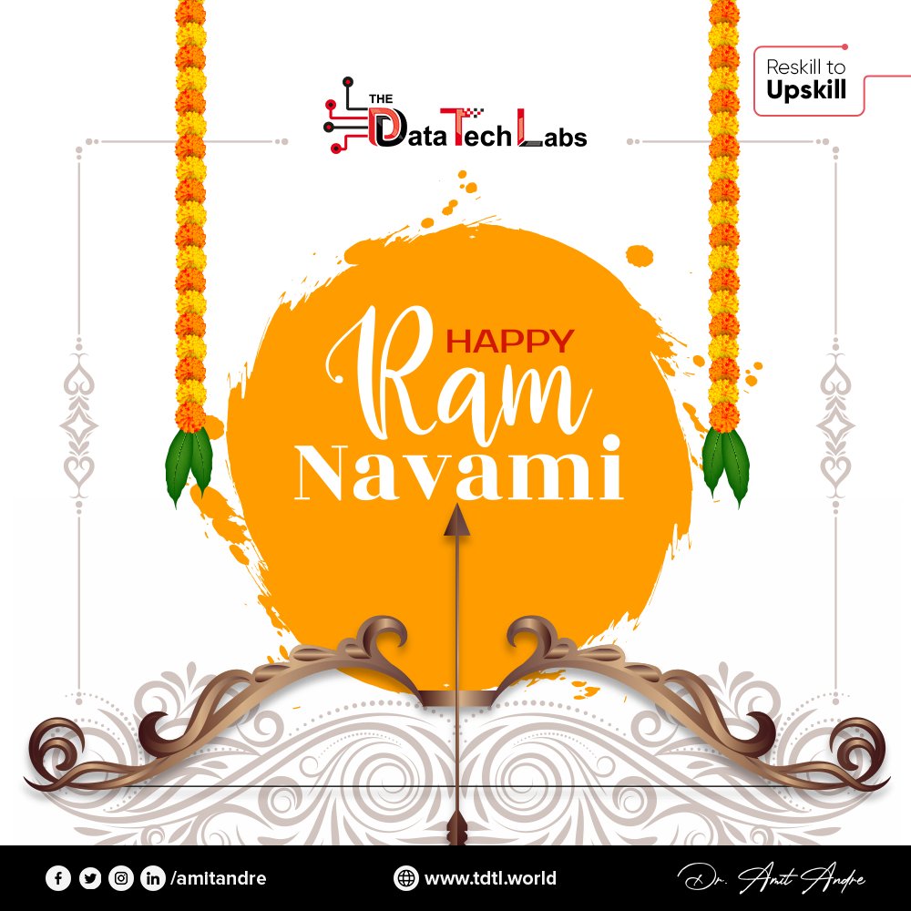 amitandre's tweet image. May Rama Navami bless you with a happy and fruitful life. I wish you the best of luck and heartfelt greetings on Ram Navami.
#thedatatechlab #reskilltoupskill #RamNavami #RamNavmiSpecial #ramnavmi2022