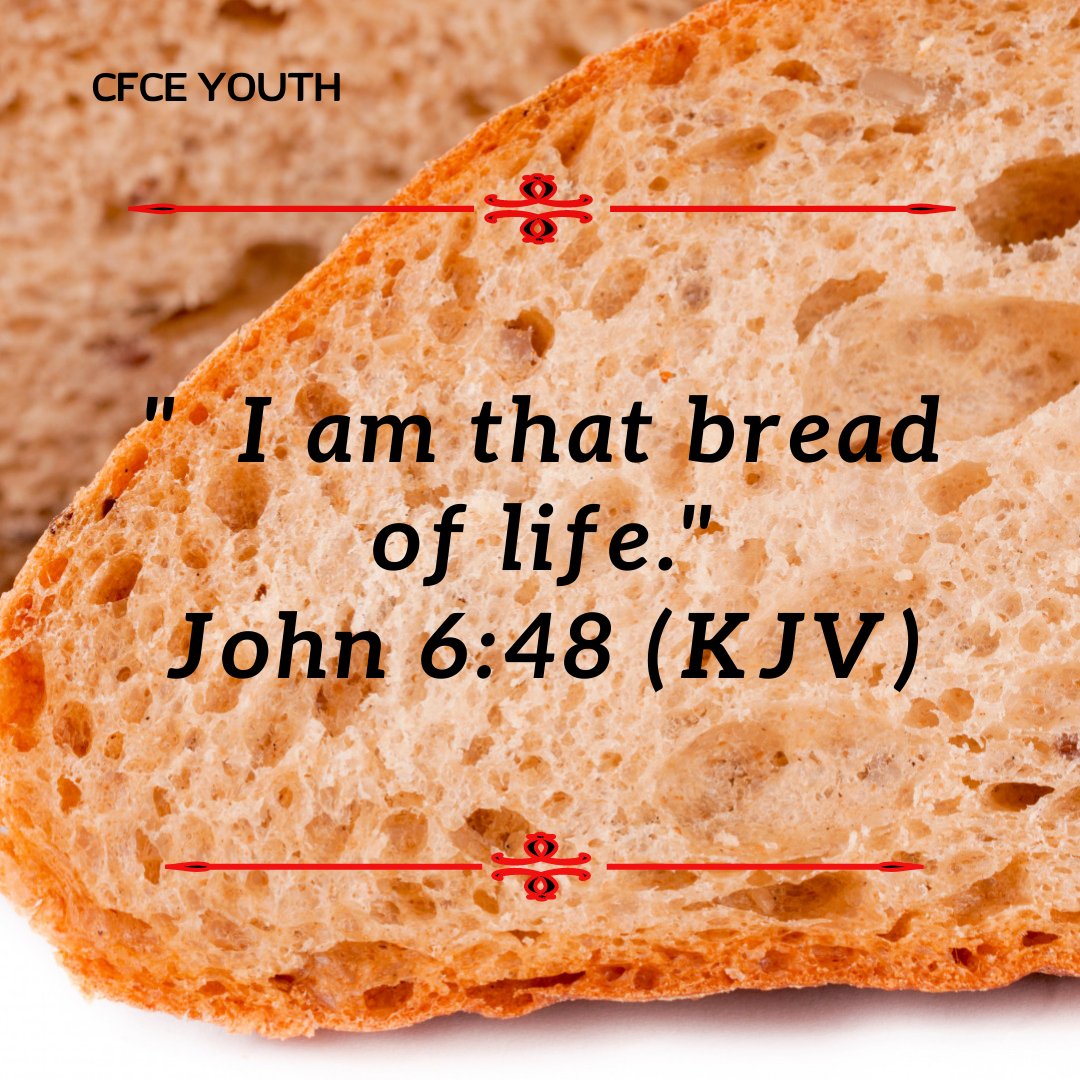 CFCEastfield's tweet photo. Jesus Christ is our Bread of life 
Happy Sunday 
John 6 : 48 

#Finding_Our_Identity_In_Christ https://t.co/80pttoQMjG