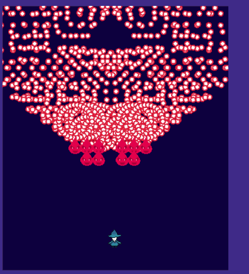 S1lv3rOff's tweet photo. #screenshotsaturday Lag check 2. After must confusion (note, disable collision on creation) got object pooling working. Cap is 2k. There's still a bottleneck somewhere and I'm struggling to find it. But it's late and I'm tired.
#GodotEngine #gamedev https://t.co/J1Rp0xTeuJ