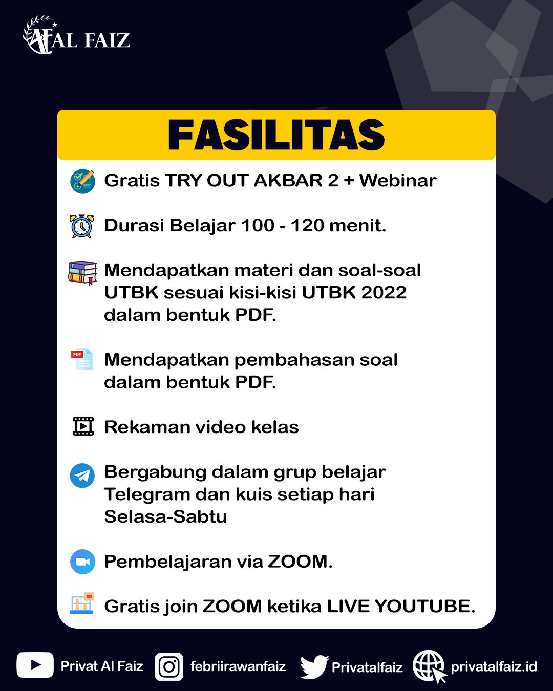 Privat al faiz on twitter yukk join kelas online di privat al faiz