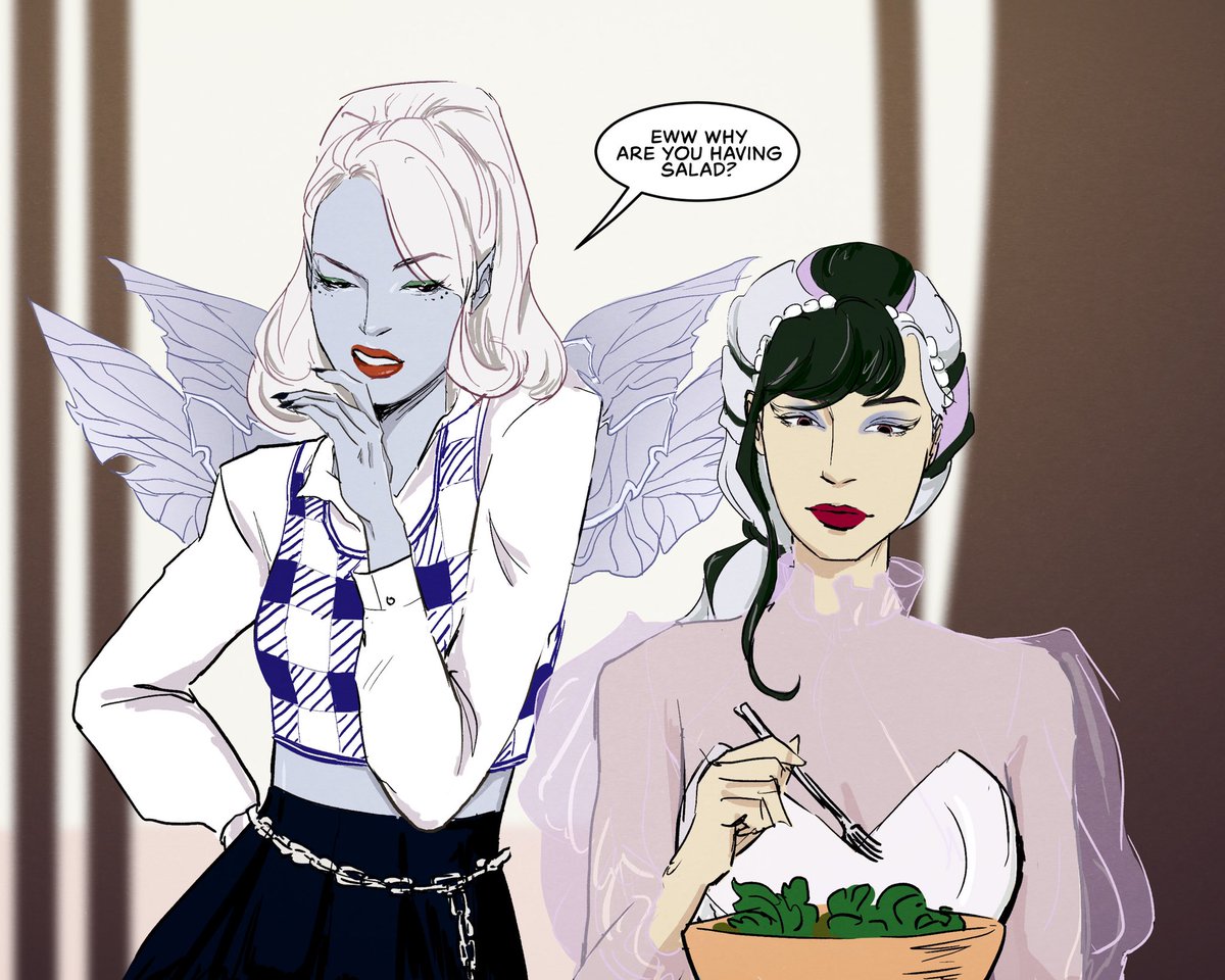 userapsvra's tweet photo. Duchess just wants her dumb classmates to leave her to eat her lunch in peace 🦢

#duchessswan #faybellethorn #ravenqueen #everafterhigh https://t.co/QW3Ehor772