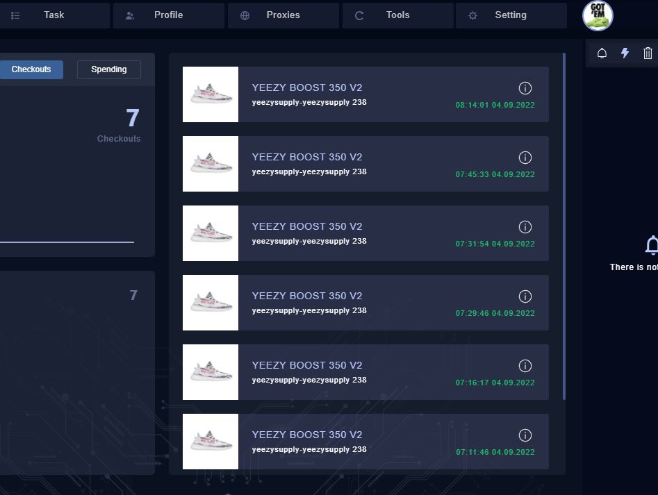 Cristhian (@eslow_x) on Twitter photo Kayne out here keeping the economy alive on his own 🤣
Thanks to..
Bot: <a href="/MEKRobotics/">MEKAIO</a>
Proxies: <a href="/KryptoProxies/">Krypto Proxies</a>
Gmails: <a href="/SkyGmails/">SkyGmail</a>
Group: <a href="/EternalChefs/">Eternal Chefs</a>
ACO server: @Washed__Aco
7 checkouts // 60+ declines 🫣 Kayne out here keeping the economy alive on his own 🤣
Thanks to..
Bot: <a href="/MEKRobotics/">MEKAIO</a>
Proxies: <a href="/KryptoProxies/">Krypto Proxies</a>
Gmails: <a href="/SkyGmails/">SkyGmail</a>
Group: <a href="/EternalChefs/">Eternal Chefs</a>
ACO server: @Washed__Aco
7 checkouts // 60+ declines 🫣